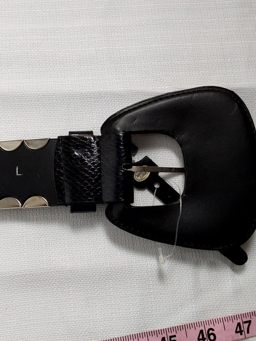 Studded Black Western Buckle Belt